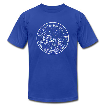 South Dakota T-Shirt - State Design Unisex South Dakota T Shirt - royal blue