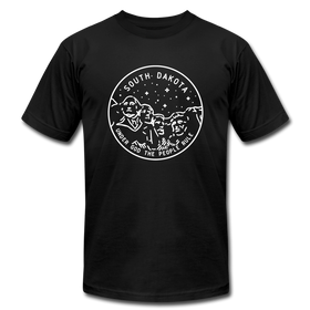 South Dakota T-Shirt - State Design Unisex South Dakota T Shirt - black