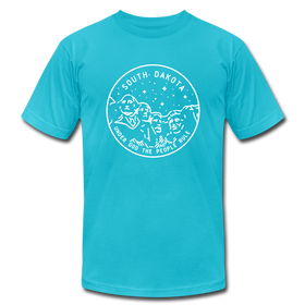 South Dakota T-Shirt - State Design Unisex South Dakota T Shirt - turquoise
