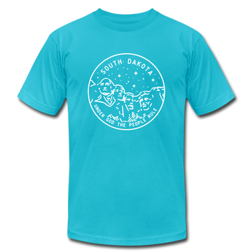 South Dakota T-Shirt - State Design Unisex South Dakota T Shirt - turquoise