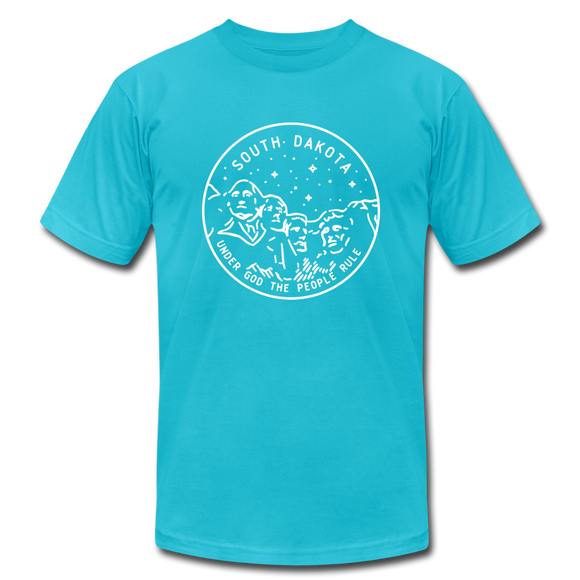 South Dakota T-Shirt - State Design Unisex South Dakota T Shirt - turquoise