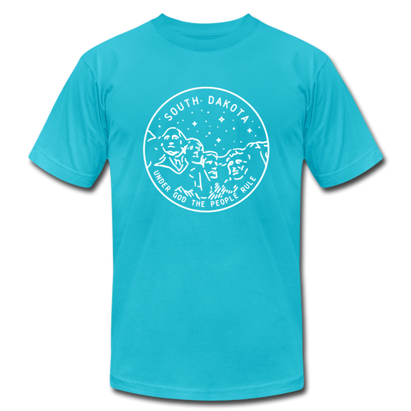 South Dakota T-Shirt - State Design Unisex South Dakota T Shirt - turquoise