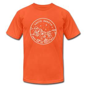 South Dakota T-Shirt - State Design Unisex South Dakota T Shirt - orange