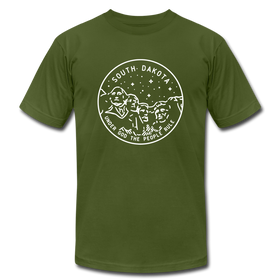 South Dakota T-Shirt - State Design Unisex South Dakota T Shirt - olive
