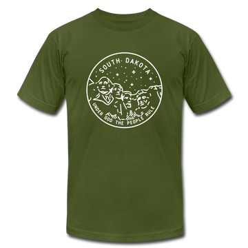 South Dakota T-Shirt - State Design Unisex South Dakota T Shirt - olive