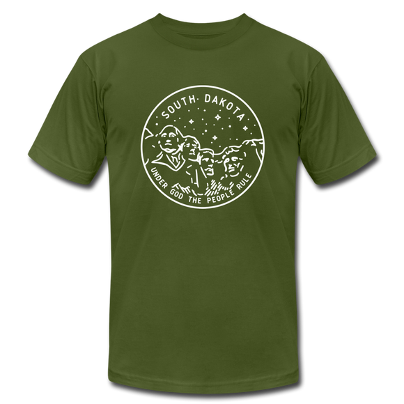 South Dakota T-Shirt - State Design Unisex South Dakota T Shirt - olive