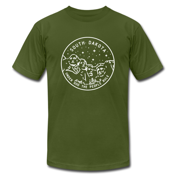South Dakota T-Shirt - State Design Unisex South Dakota T Shirt - olive