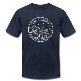 South Dakota T-Shirt - State Design Unisex South Dakota T Shirt - navy