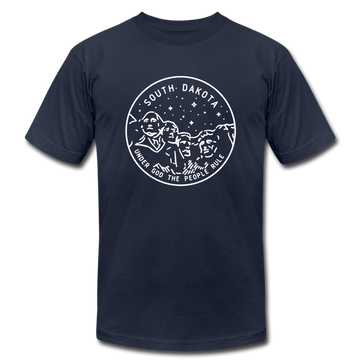 South Dakota T-Shirt - State Design Unisex South Dakota T Shirt - navy