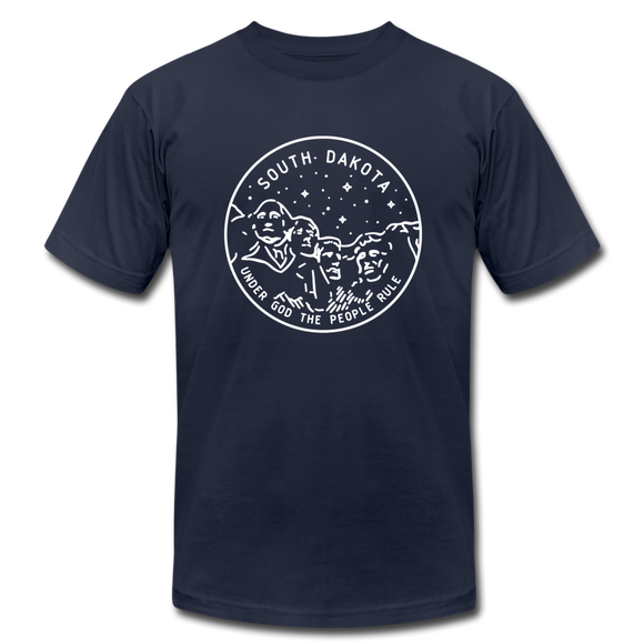 South Dakota T-Shirt - State Design Unisex South Dakota T Shirt - navy
