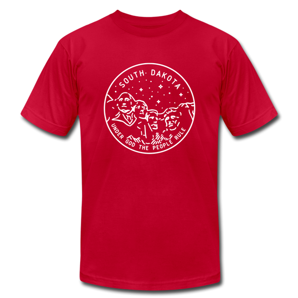 South Dakota T-Shirt - State Design Unisex South Dakota T Shirt - red