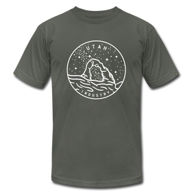 Utah T-Shirt - State Design Unisex Utah T Shirt - asphalt