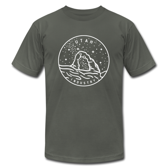Utah T-Shirt - State Design Unisex Utah T Shirt - asphalt