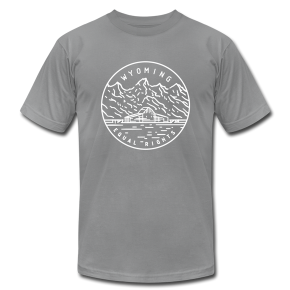 Wyoming T-Shirt - State Design Unisex Wyoming T Shirt - slate