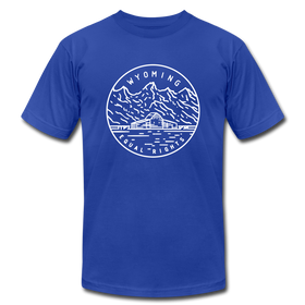 Wyoming T-Shirt - State Design Unisex Wyoming T Shirt - royal blue