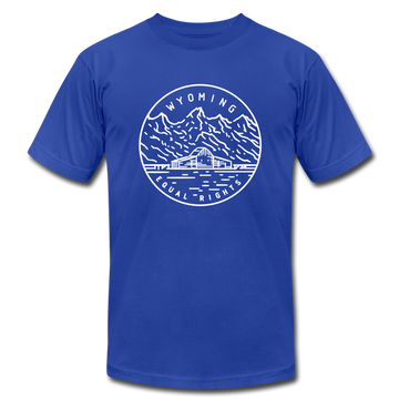 Wyoming T-Shirt - State Design Unisex Wyoming T Shirt - royal blue