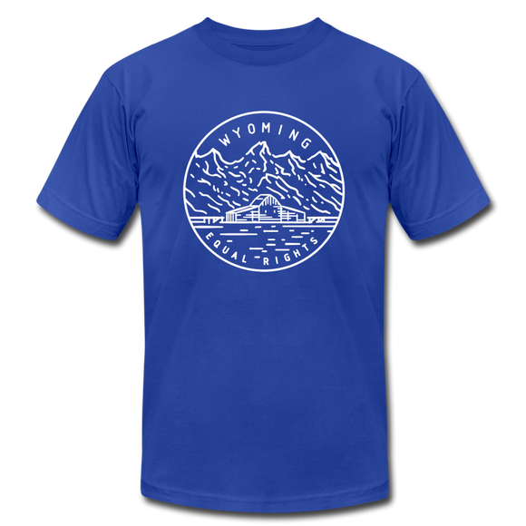Wyoming T-Shirt - State Design Unisex Wyoming T Shirt - royal blue