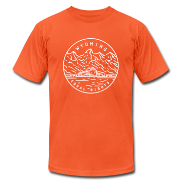 Wyoming T-Shirt - State Design Unisex Wyoming T Shirt - orange