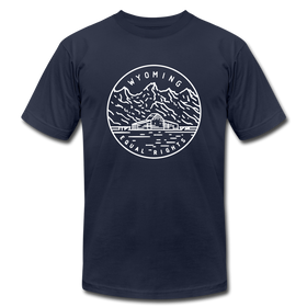 Wyoming T-Shirt - State Design Unisex Wyoming T Shirt - navy