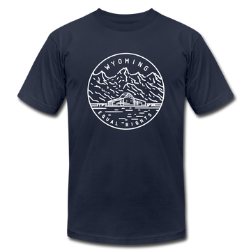 Wyoming T-Shirt - State Design Unisex Wyoming T Shirt - navy