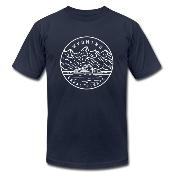 Wyoming T-Shirt - State Design Unisex Wyoming T Shirt - navy