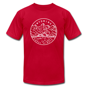 Wyoming T-Shirt - State Design Unisex Wyoming T Shirt - red