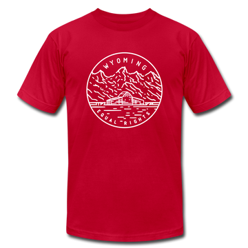 Wyoming T-Shirt - State Design Unisex Wyoming T Shirt - red