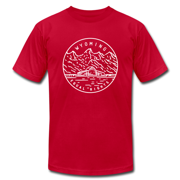 Wyoming T-Shirt - State Design Unisex Wyoming T Shirt - red