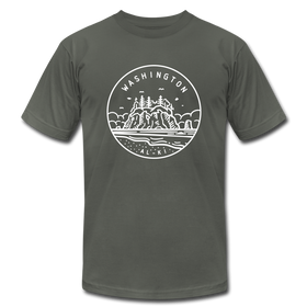 Washington T-Shirt - State Design Unisex Washington T Shirt - asphalt