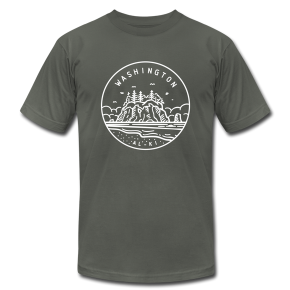 Washington T-Shirt - State Design Unisex Washington T Shirt - asphalt