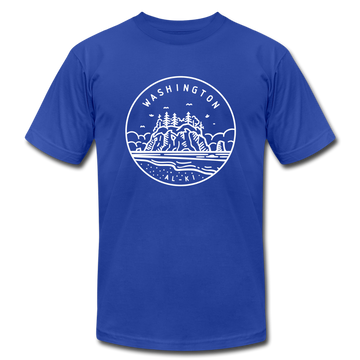 Washington T-Shirt - State Design Unisex Washington T Shirt - royal blue