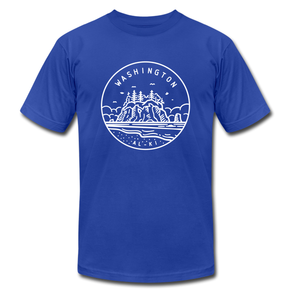 Washington T-Shirt - State Design Unisex Washington T Shirt - royal blue