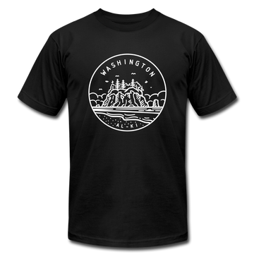 Washington T-Shirt - State Design Unisex Washington T Shirt - black