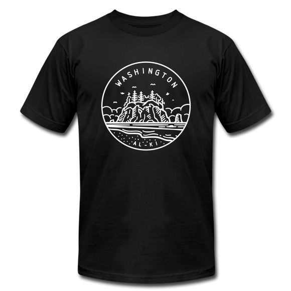 Washington T-Shirt - State Design Unisex Washington T Shirt - black