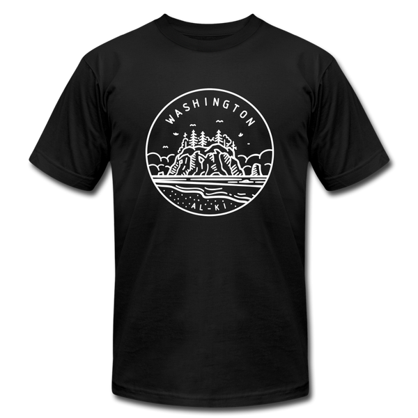 Washington T-Shirt - State Design Unisex Washington T Shirt - black