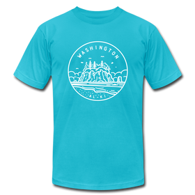 Washington T-Shirt - State Design Unisex Washington T Shirt - turquoise
