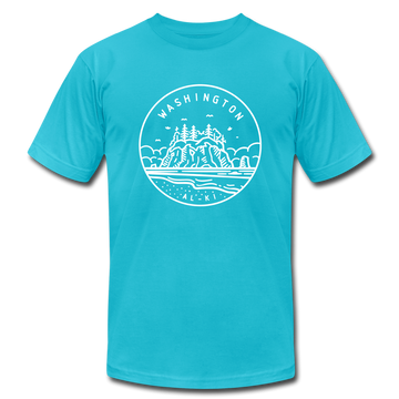 Washington T-Shirt - State Design Unisex Washington T Shirt - turquoise