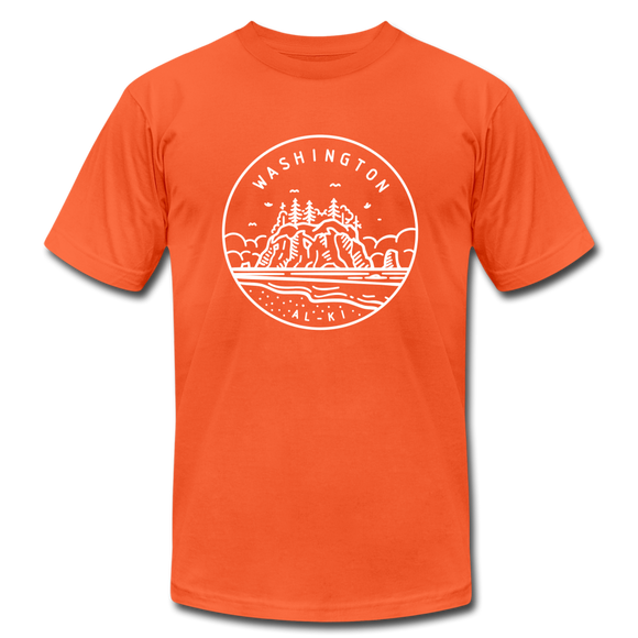 Washington T-Shirt - State Design Unisex Washington T Shirt - orange