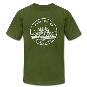 Washington T-Shirt - State Design Unisex Washington T Shirt - olive