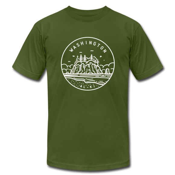 Washington T-Shirt - State Design Unisex Washington T Shirt - olive
