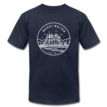 Washington T-Shirt - State Design Unisex Washington T Shirt - navy