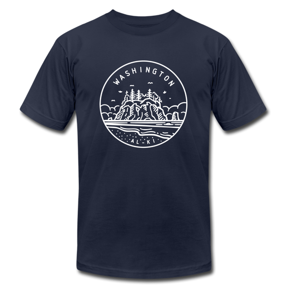 Washington T-Shirt - State Design Unisex Washington T Shirt - navy