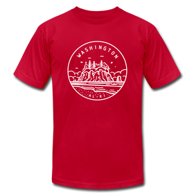 Washington T-Shirt - State Design Unisex Washington T Shirt - red