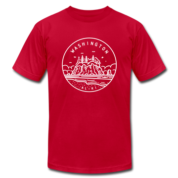 Washington T-Shirt - State Design Unisex Washington T Shirt - red