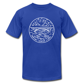 West Virginia T-Shirt - State Design Unisex West Virginia T Shirt - royal blue