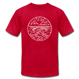 West Virginia T-Shirt - State Design Unisex West Virginia T Shirt - red