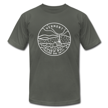 Vermont T-Shirt - State Design Unisex Vermont T Shirt - asphalt