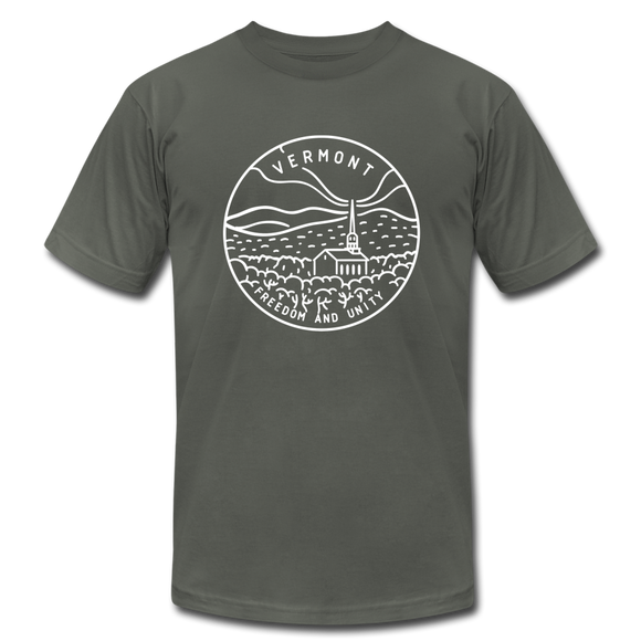 Vermont T-Shirt - State Design Unisex Vermont T Shirt - asphalt