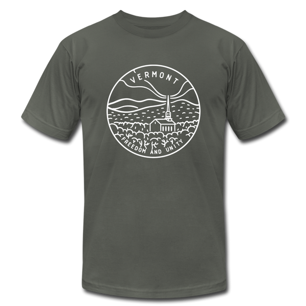 Vermont T-Shirt - State Design Unisex Vermont T Shirt - asphalt