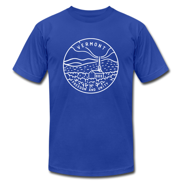 Vermont T-Shirt - State Design Unisex Vermont T Shirt - royal blue